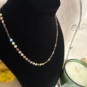 Chic Silver Gold Disc Necklace